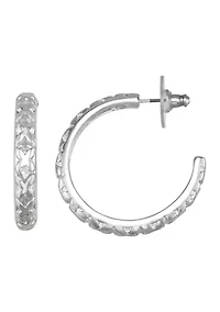  Petal Edge C Hoop Earrings