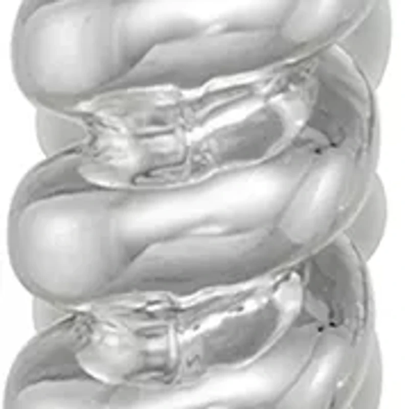 Ridge Silver Tone Hoop Earrings 