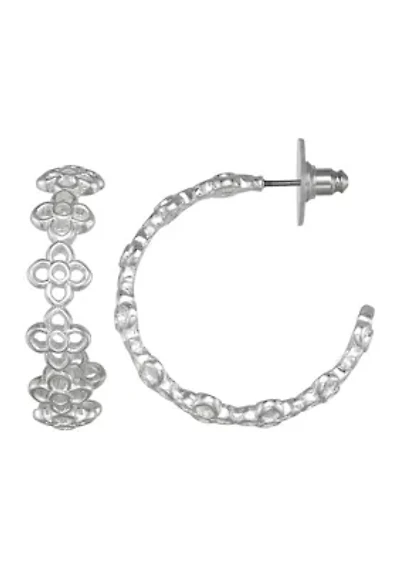 Cut Out C Hoop Earrings