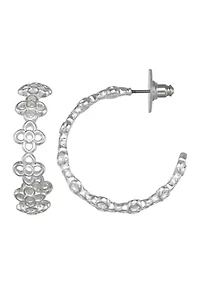 Cut Out C Hoop Earrings