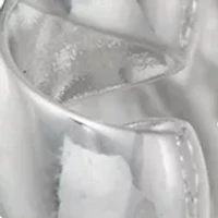 Spring Silver Tone Hoop Earrings 