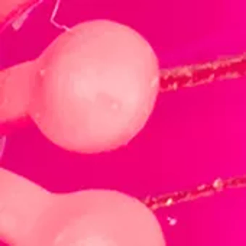 Pink Flower Drop Earrings