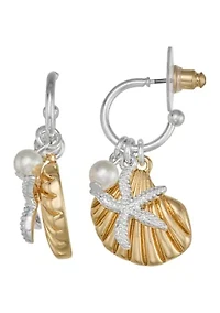 Seashell Star Drop Earrings