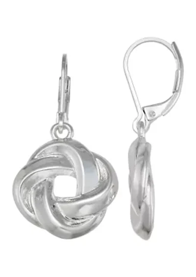 Twisted Round Drop Earrings 