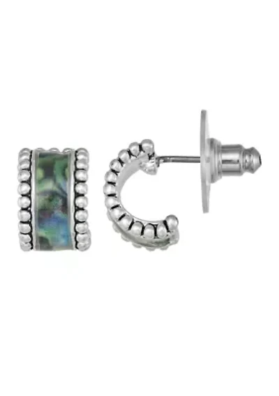 Multi Color C Hoop Earrings