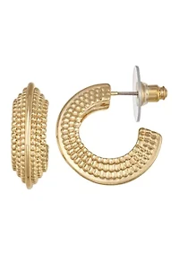Texture C Hoop Earrings