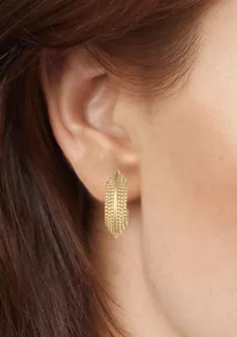 Texture C Hoop Earrings