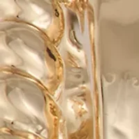 Spring Double Gold Tone Hoop Earrings