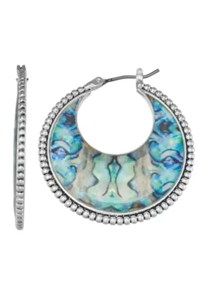 Silver Tone Multi Statement Hoop Earrings