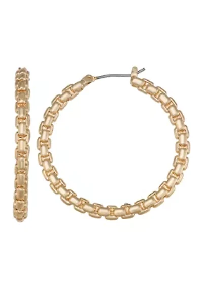Chain Reaction Hoop Earrings