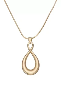 Silver Tone 24 Inch Pendant Necklace