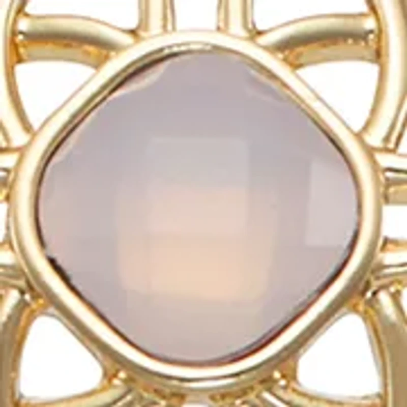 Gold Tone 16'' Rose Frontal Necklace