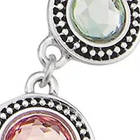 Silver Tone Rainbow Collar Necklace