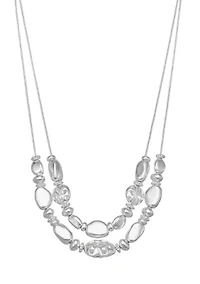 Silver Style Multi Row Necklace