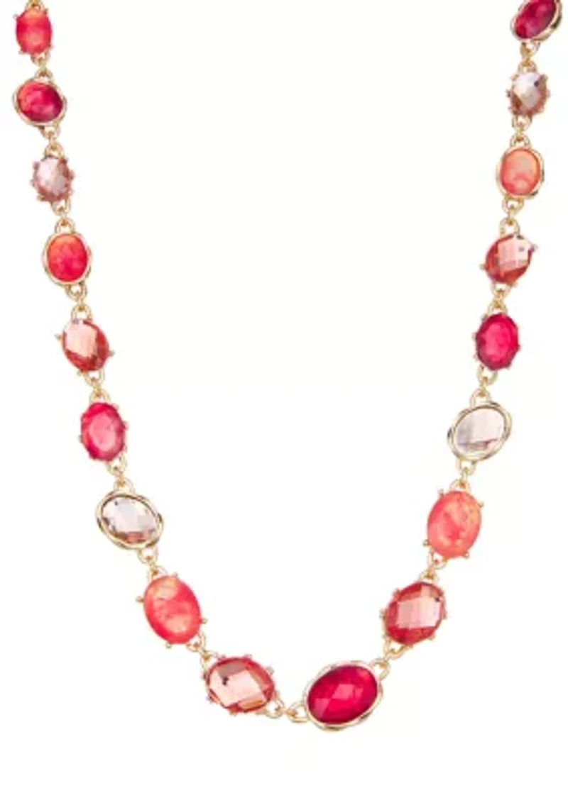 Gold Tone Berry Sweet Collar Necklace