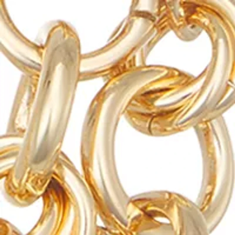 Gold Tone Rings Multirow Necklace