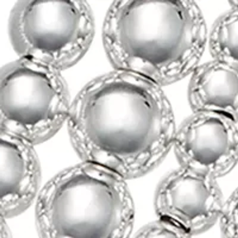 Silver Tone Caviar Multi Row Necklace