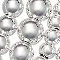 Silver Tone Caviar Multi Row Necklace