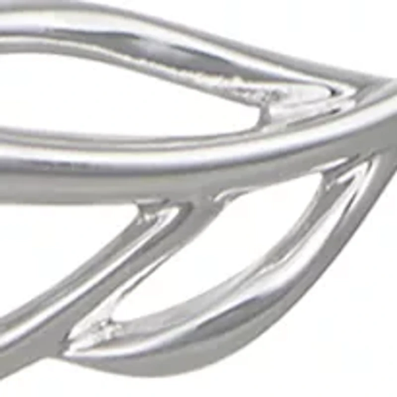 Silver Tone Leaves Collar Necklace