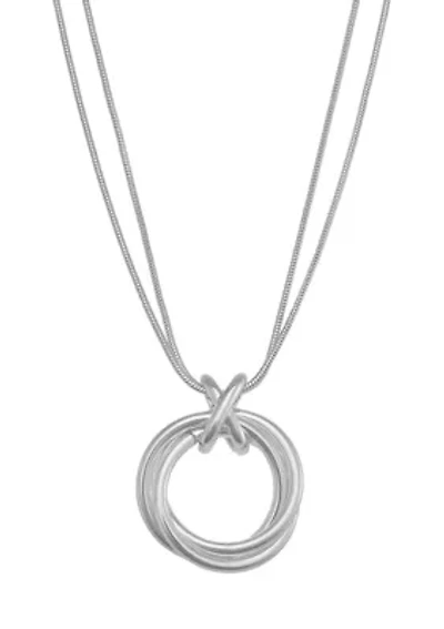 Silver Tone Pendant Necklace