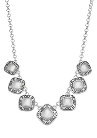 Silver Tone Frontal Necklace