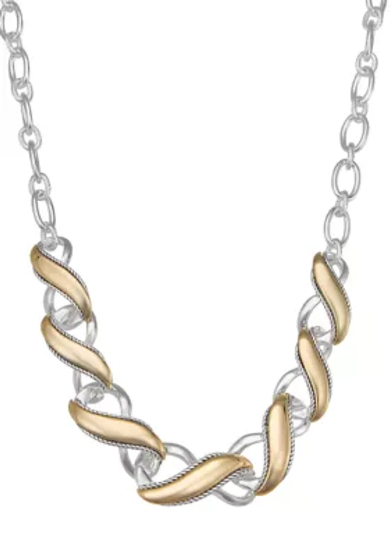 Two Tone Frontal Necklace