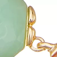 Gold Tone Multi Stone Frontal Necklace
