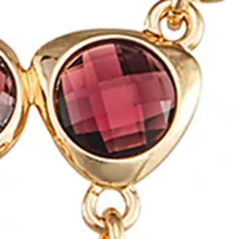 Multi Golden Tonals Y Necklace