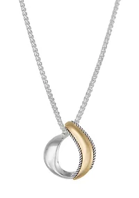 Two Tone Pendant Necklace