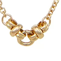 Gold Tone Multi Stone Long Strand Necklace