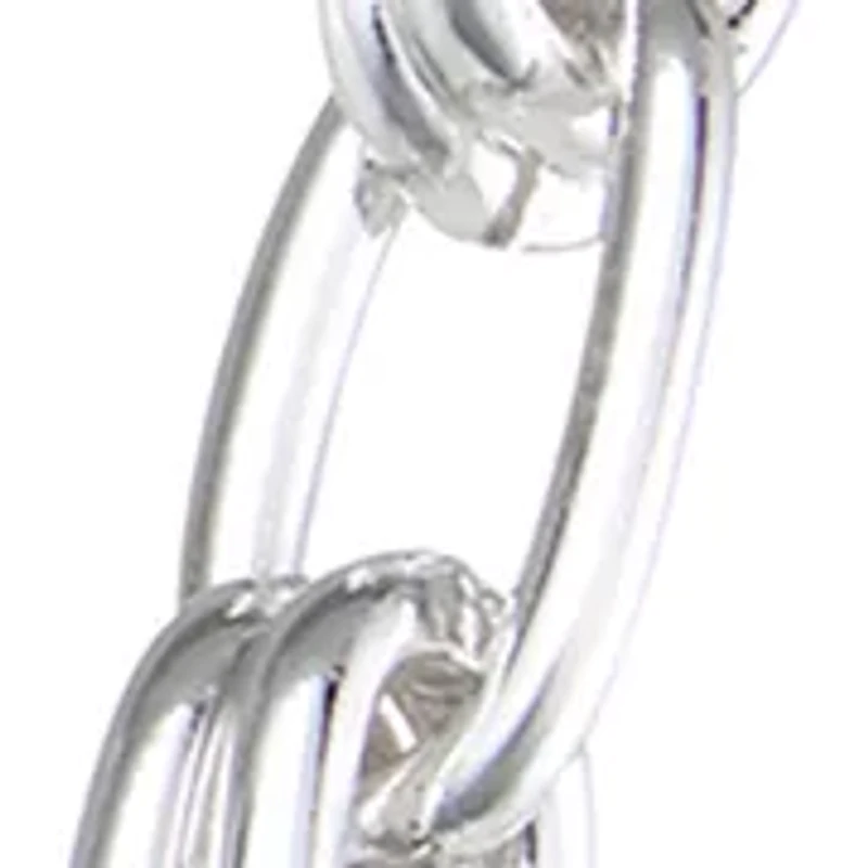 Silver Tone Chain Link Collar Necklace