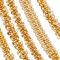 Lace Multi Row Gold Tone Necklace 