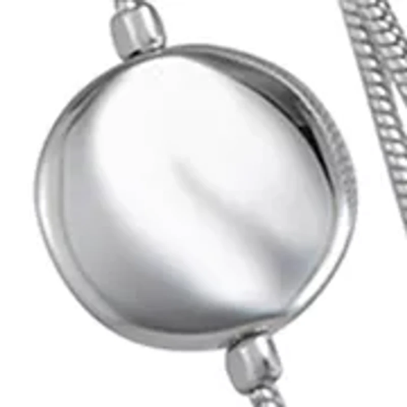 Disc Multi Row Silver Tone Necklace
