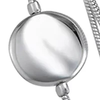 Disc Multi Row Silver Tone Necklace