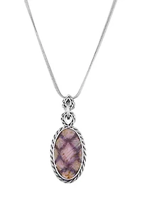 Purple Moon Pendant Necklace