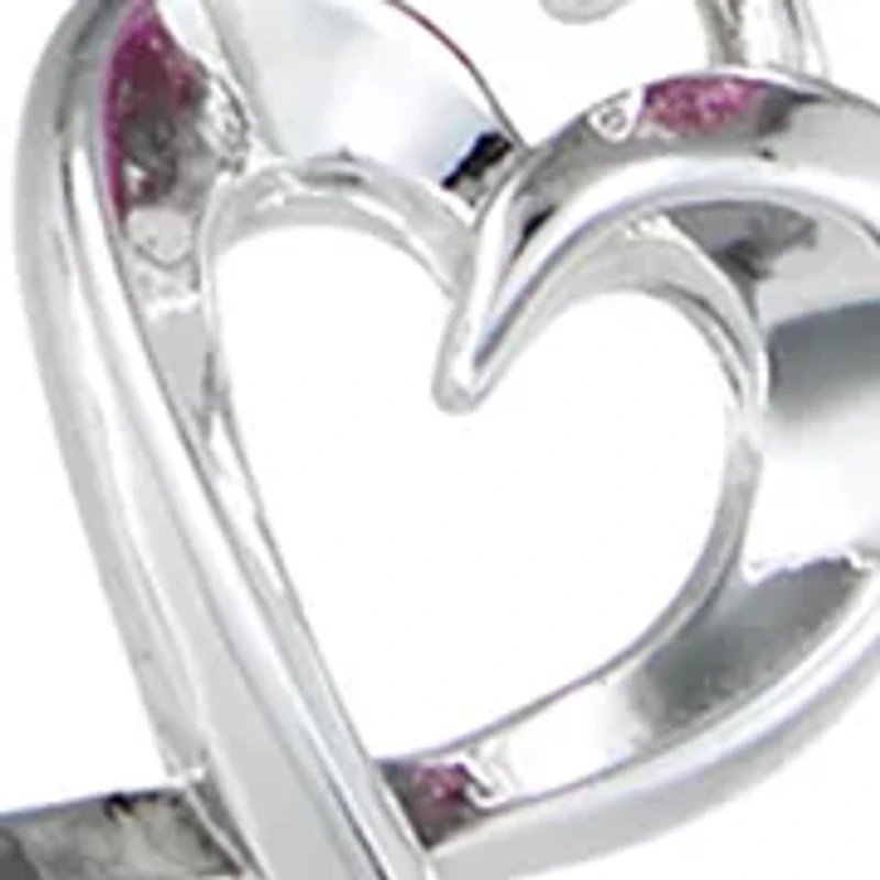  Pink Love Heart Frontal Necklace