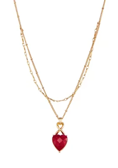 Red Love Heart Pendant Necklace