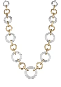 Two Tone Mixed Piece Collar Necklace