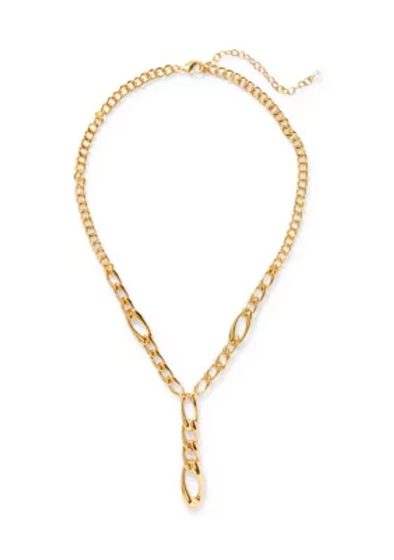 Chain Linked Y Necklace