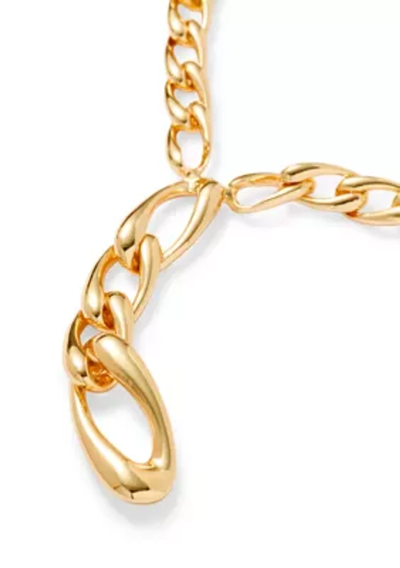 Chain Linked Y Necklace