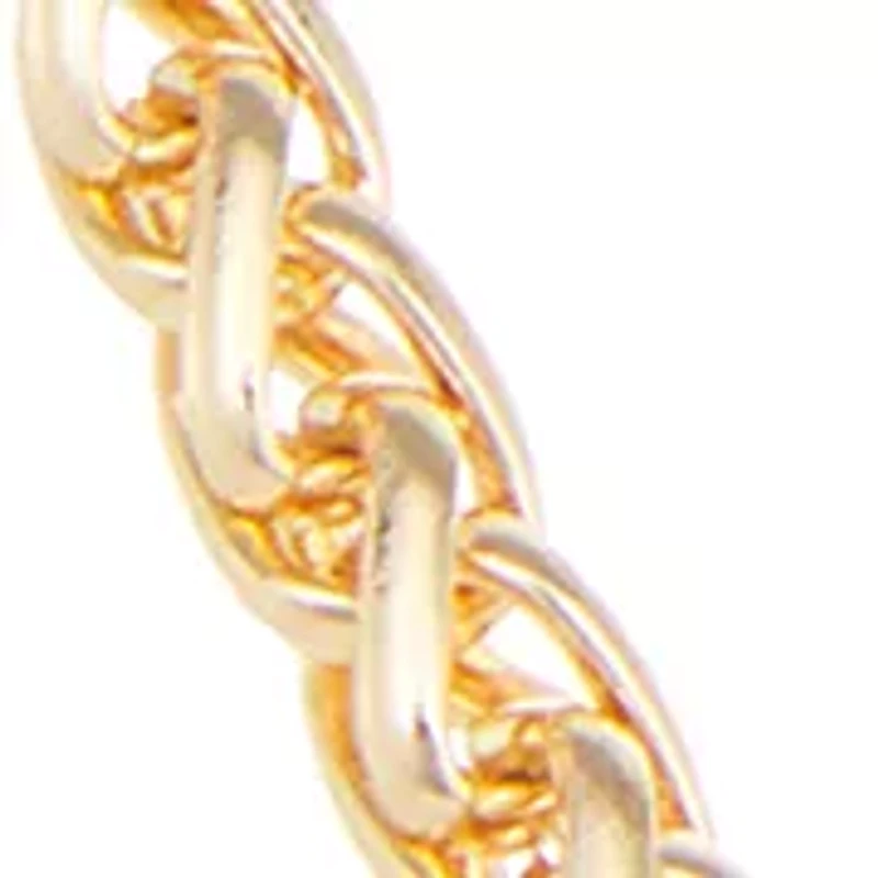 Wheat Chain Collar Gold Tone Necklace