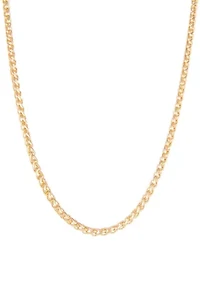 Wheat Chain Collar Gold Tone Necklace