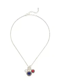 Red White Blue Pendant Necklace