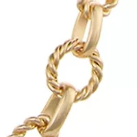 Long Rope Chain Gold Tone Necklace