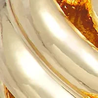 Gold Tone 10 Millimeter  Knot Stud Earrings