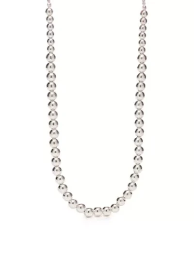 Silver-Tone Beaded Collar Necklace