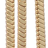 Gold Tone Lever Back Linear Chandelier Earrings