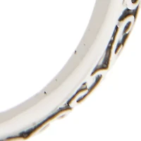 Silver-tone Refined Textured Hoop Earrings