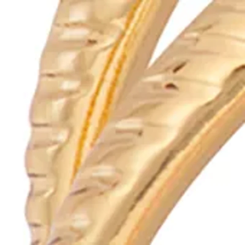 Gold Tone Open Twisted Linear Lever Back Drop Earrings