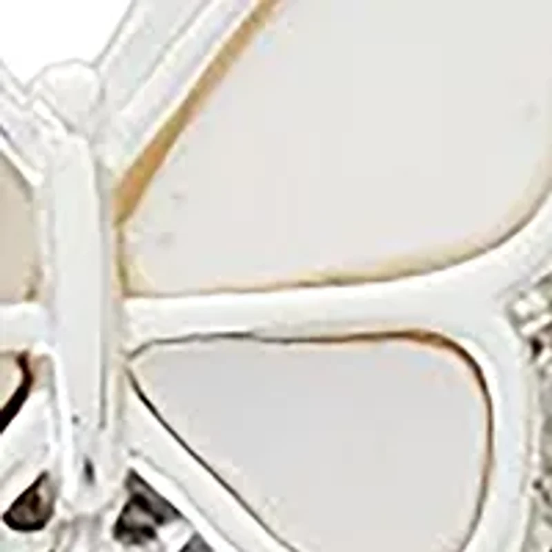 Genuine Crystal and Mother of Pearl Butterfly Earrings